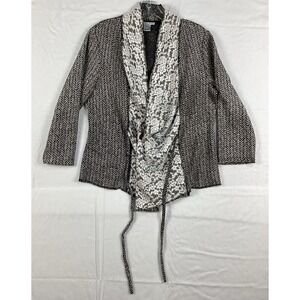 Cardigan Sweater Light Jacket with Tie Alberto‎ Makali Women's Large Lace Accent